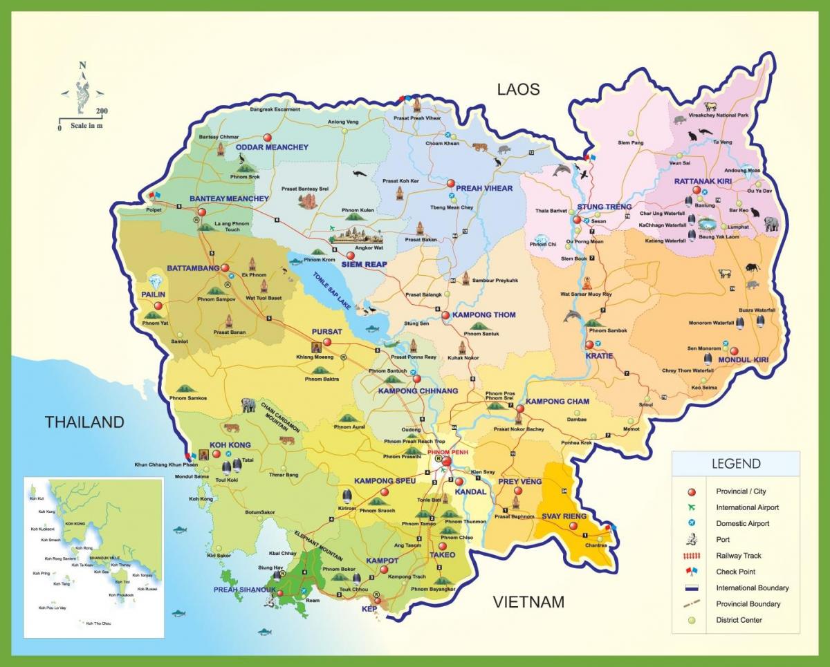 Kambodzsa utazás térkép