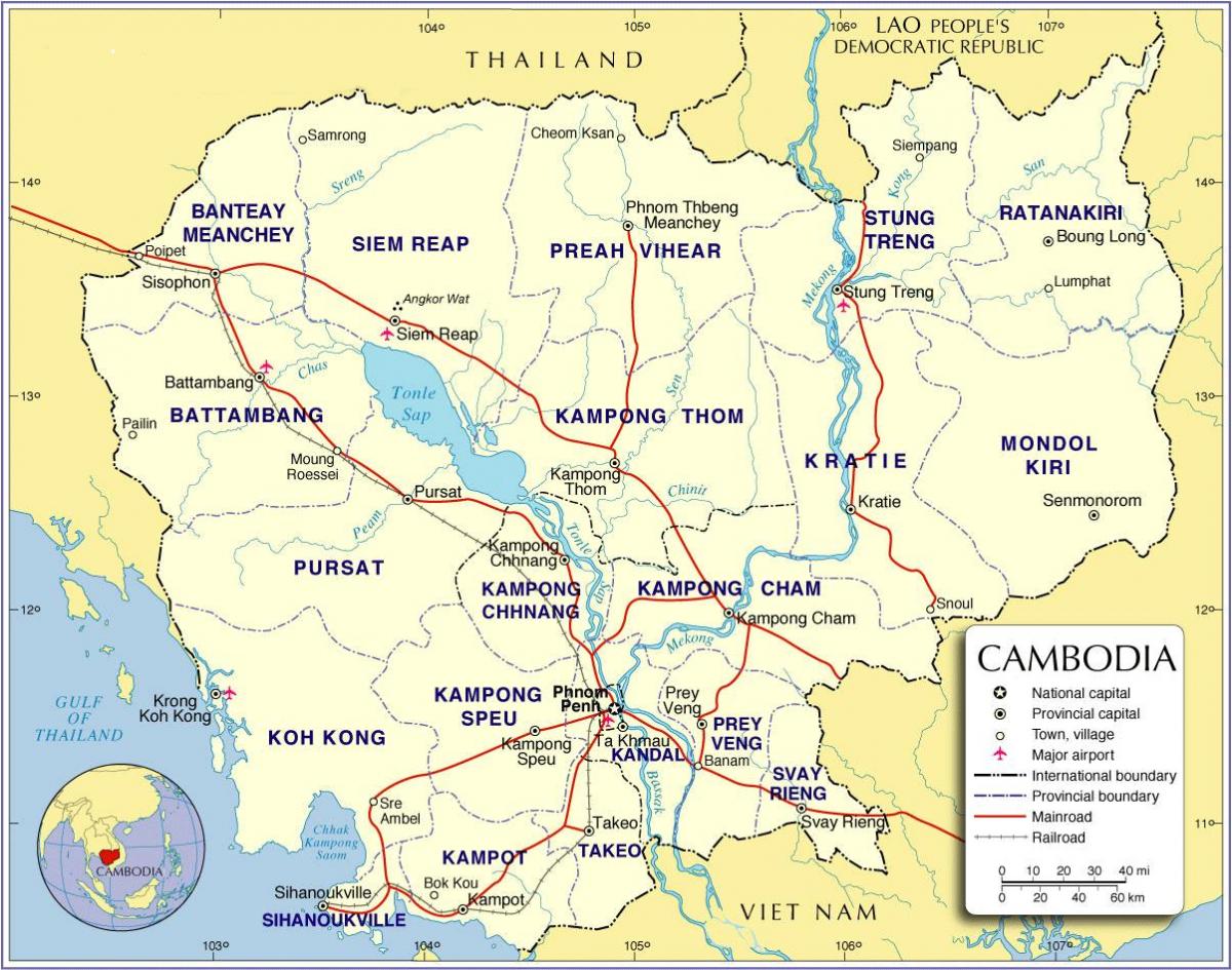 Térkép Kambodzsa út