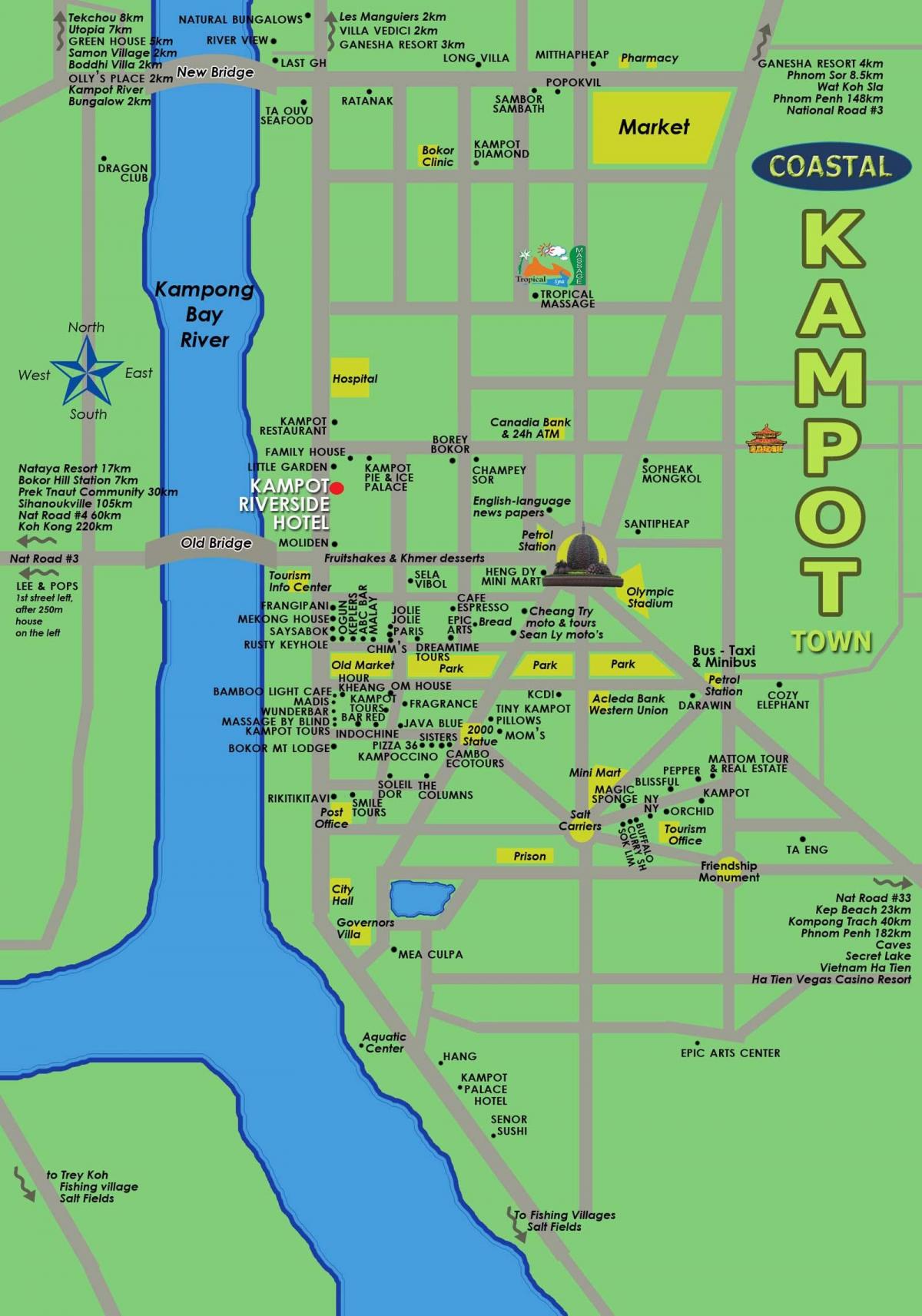Térkép kampot Kambodzsa