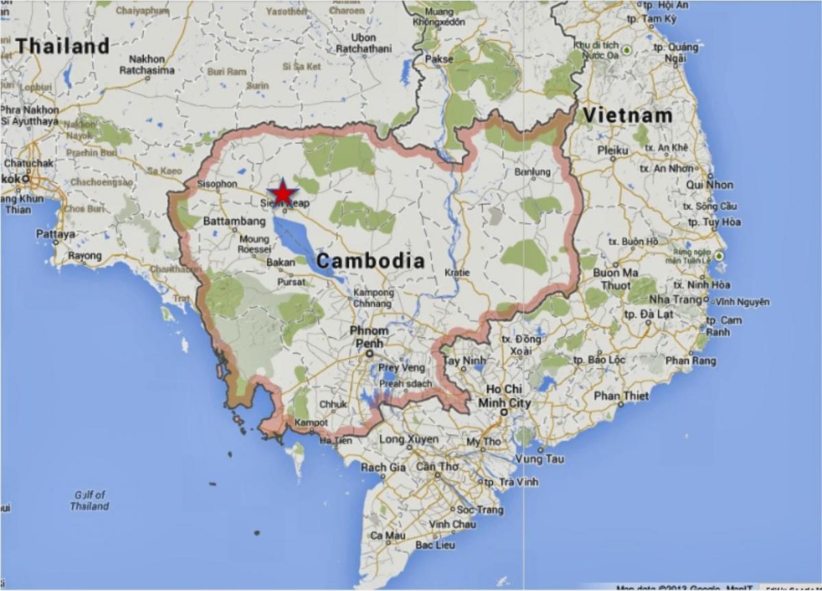 Térkép siem reap Kambodzsa