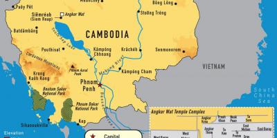 Angkor térkép Kambodzsa