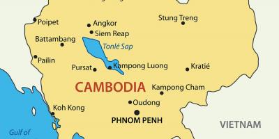 Kambodzsa városok térkép